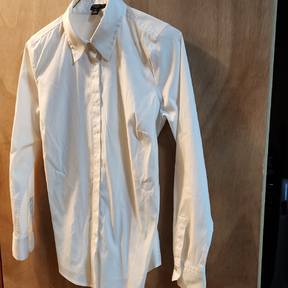 Ann Taylor White Women's Dress Shirt
